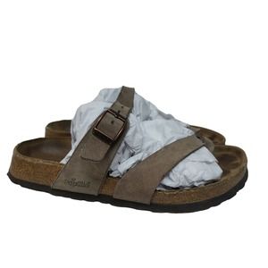 Birkinstock Papillo Women's 6 Sandals Suede Toe Loop brown